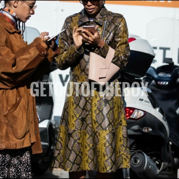 zara snake skin moto jacket NWT - Picture 3 of 9